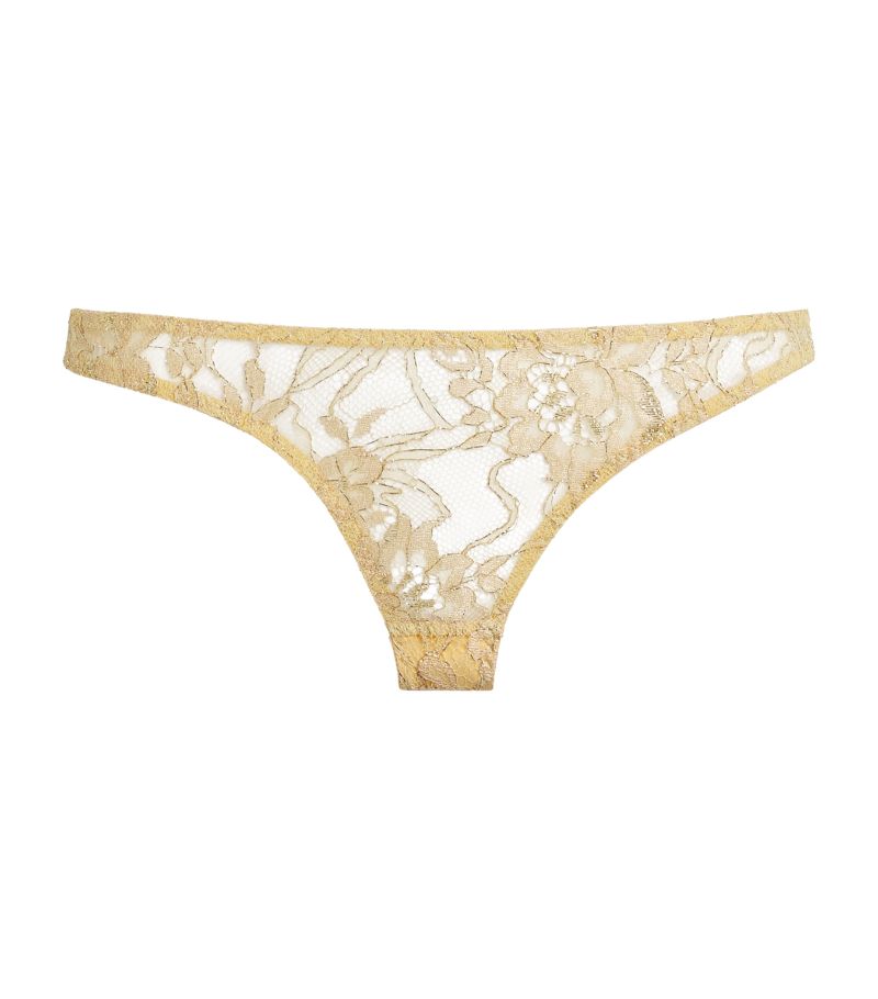 Coco De Mer Coco De Mer Lace Fiorella Brazilian Knickers