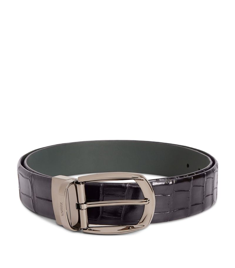 zegna Zegna Crocodile Belt