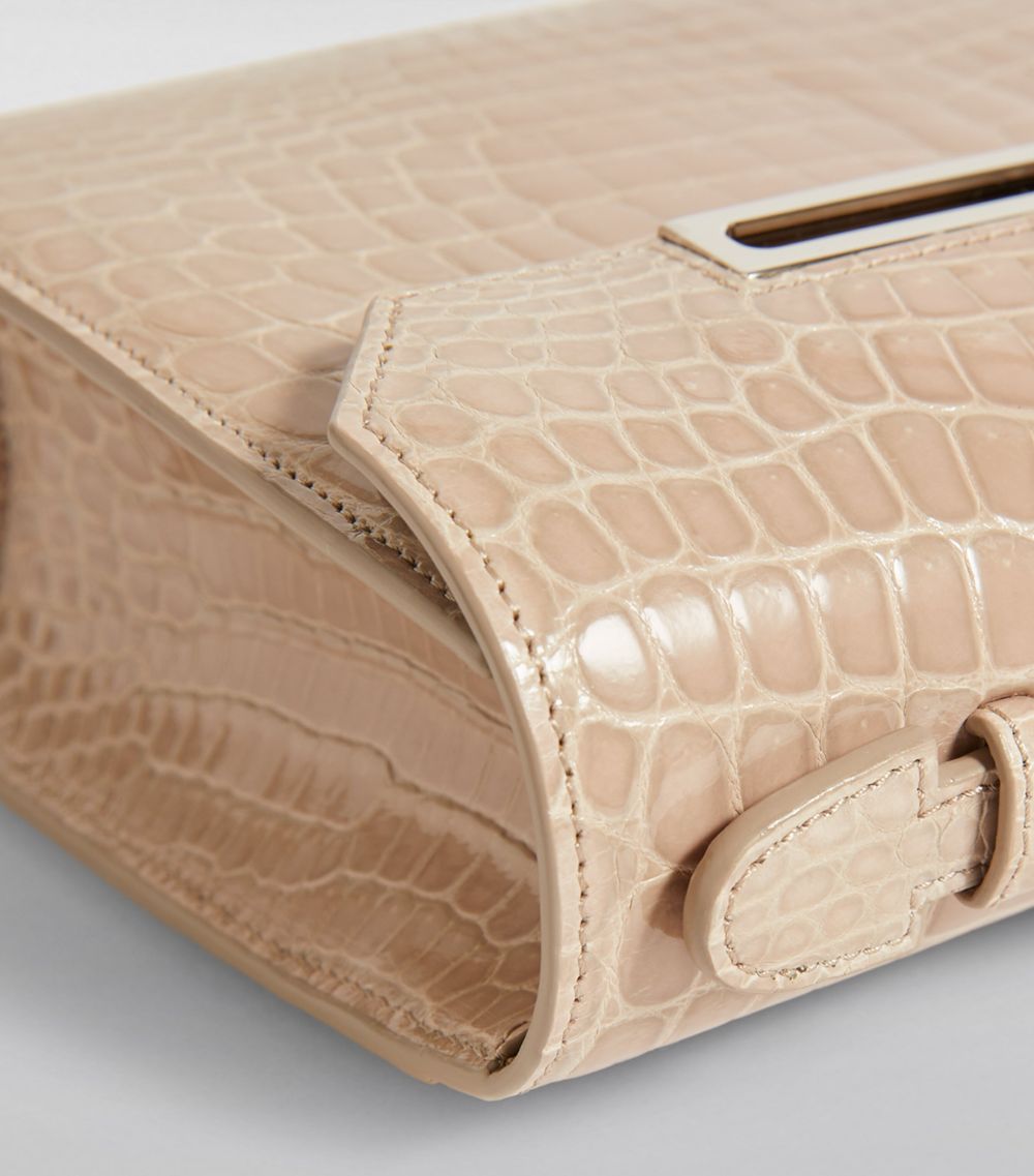 Llora Llora Crocodile Emma Top-Handle Bag