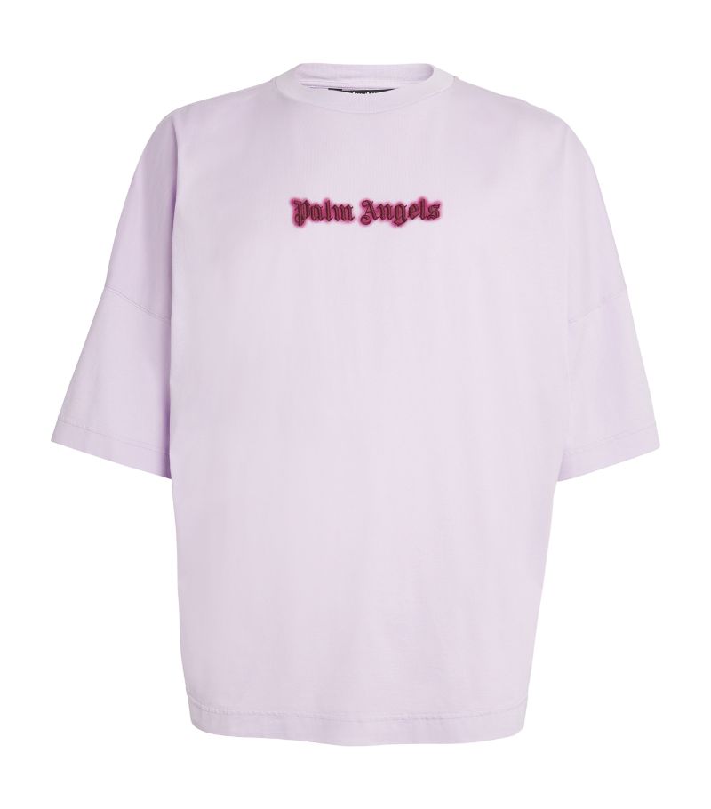 PALM ANGELS Palm Angels Cotton Neon Logo T-Shirt