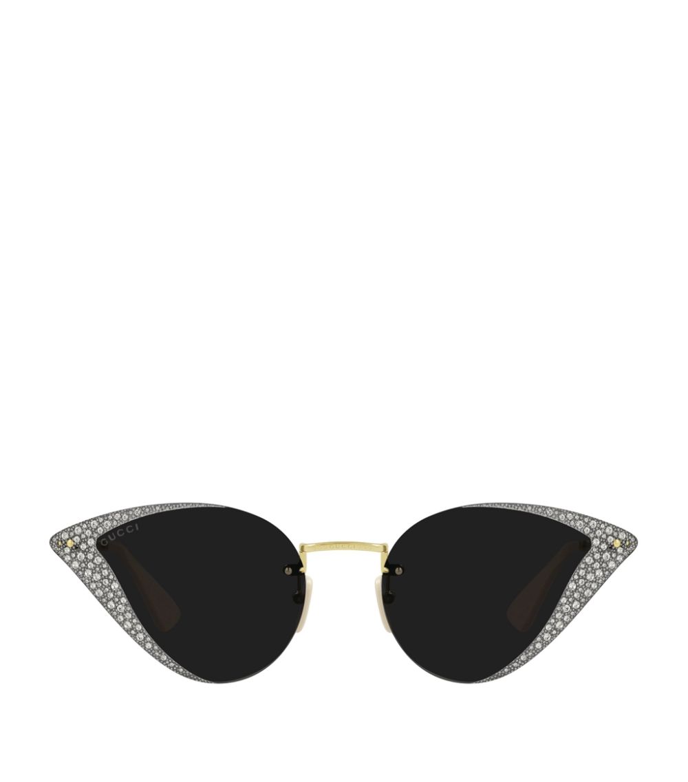 Gucci Gucci Embellished Pointed Sunglasses