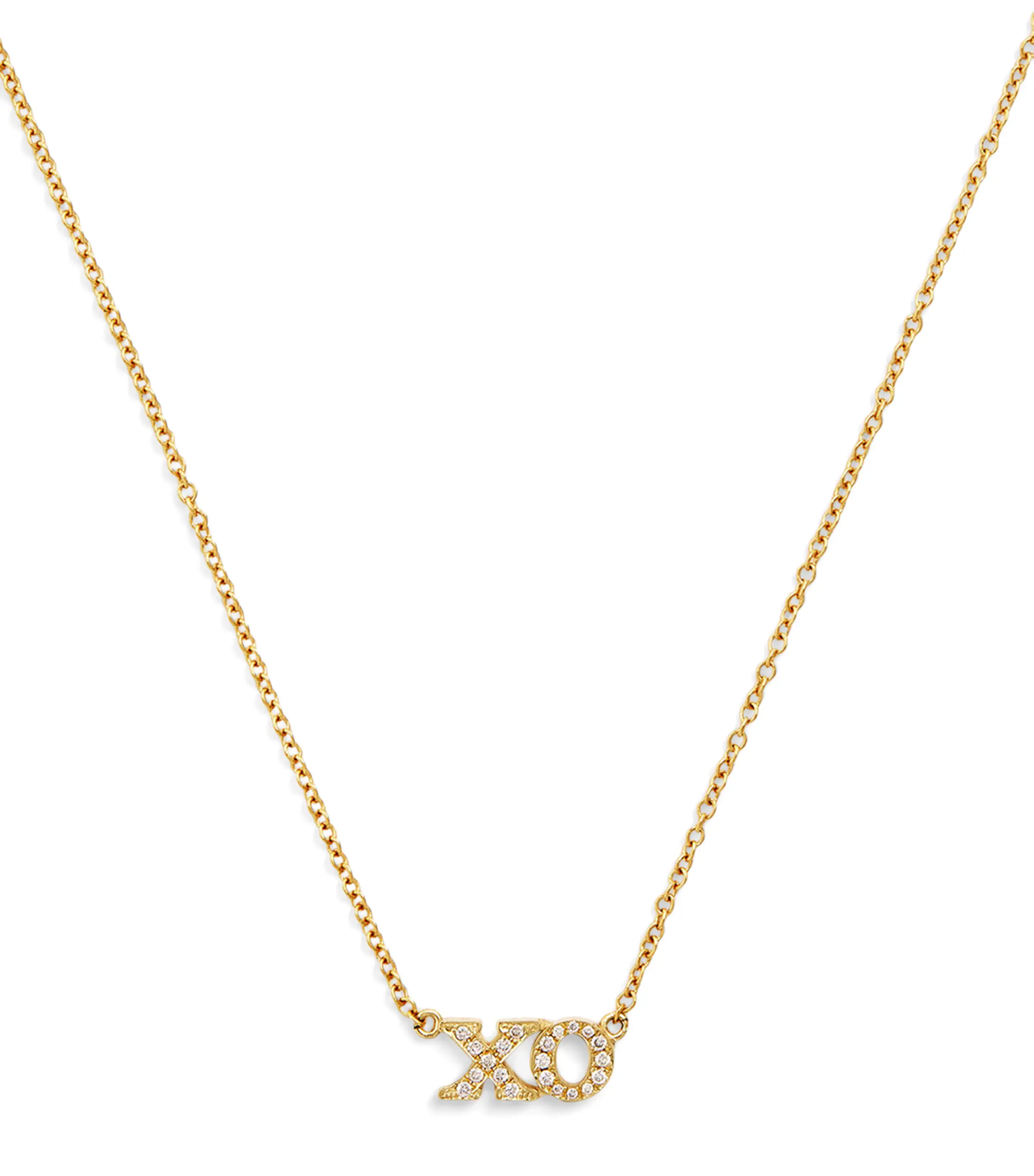 Jennifer Meyer Jennifer Meyer Yellow Gold and Diamond Xo Necklace