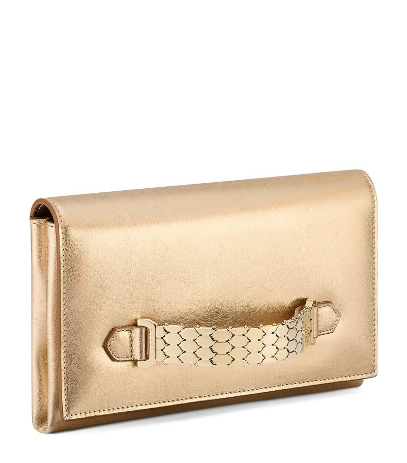 Bvlgari Bvlgari Leather Cocktail Clutch Bag