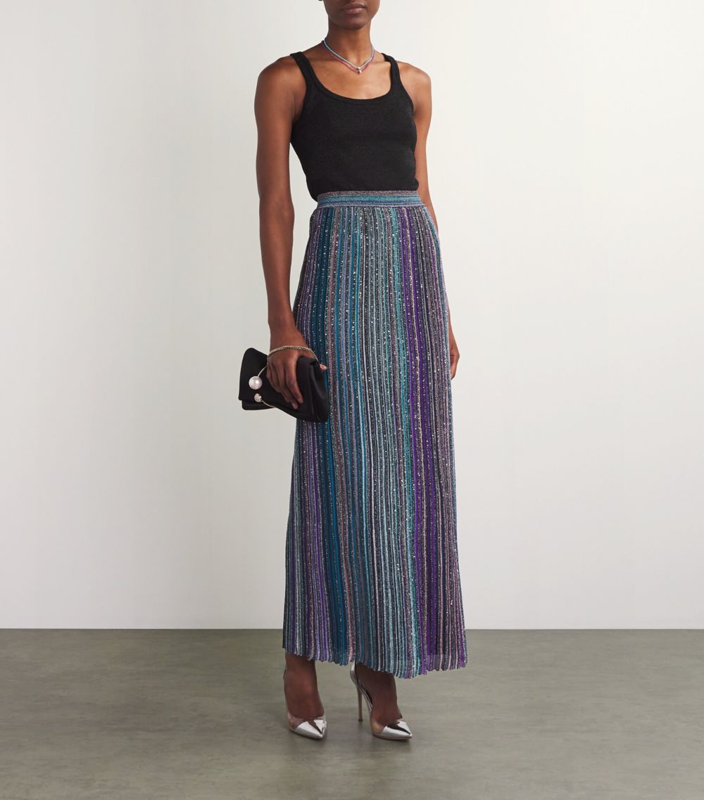 Missoni Missoni Embellished Pleated Maxi Skirt