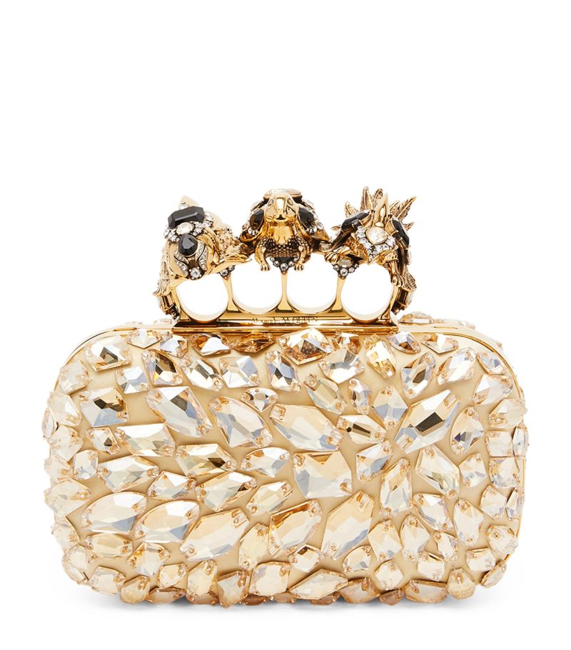 Alexander McQueen Alexander McQueen Crystal-Embellished Bosch Clutch