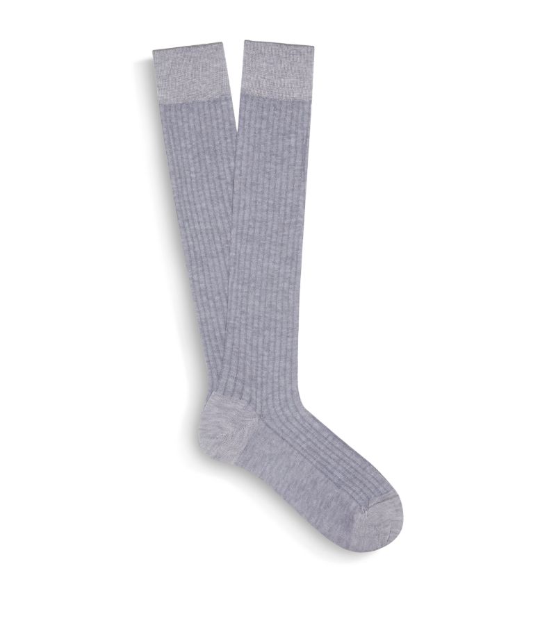 zegna Zegna Ribbed Mid-Calf Socks