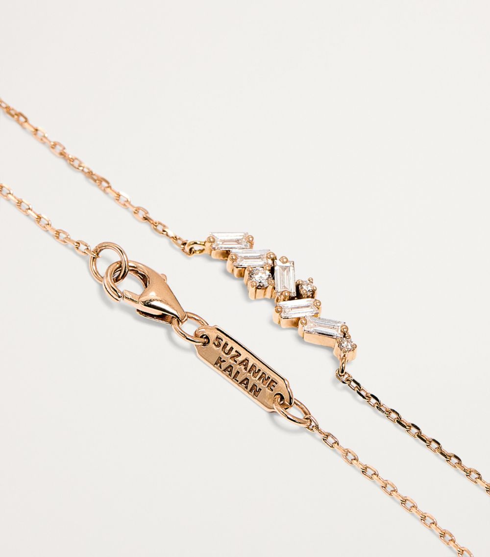 Suzanne Kalan Suzanne Kalan Mini Rose Gold And Diamond Frenzy Pendant Necklace