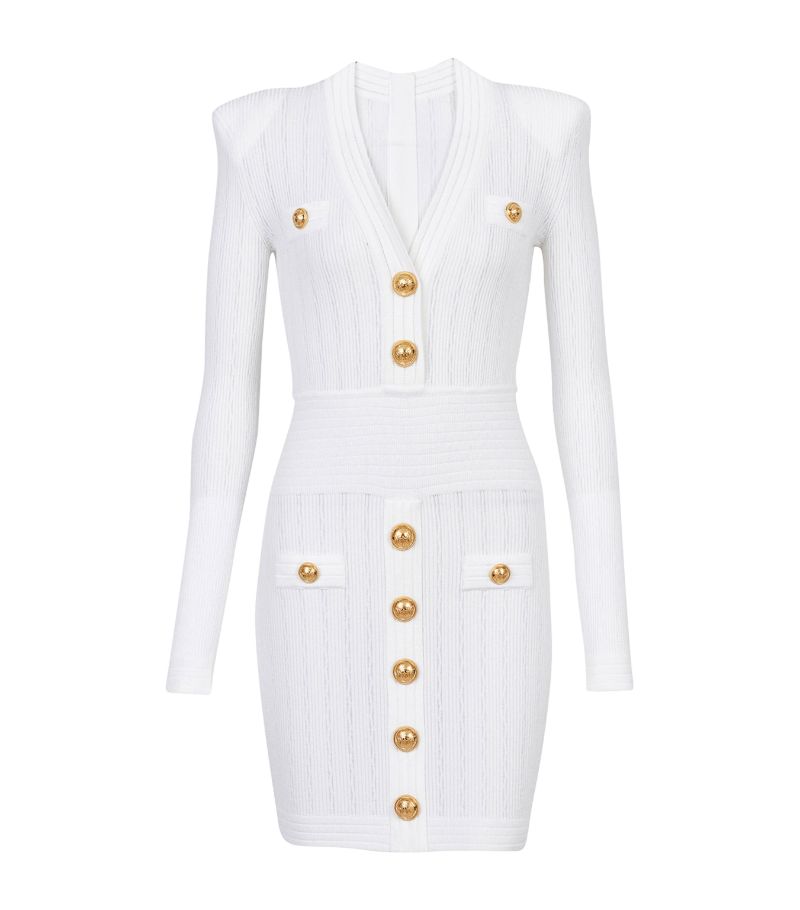 Balmain Balmain Button-Detail Mini Dress