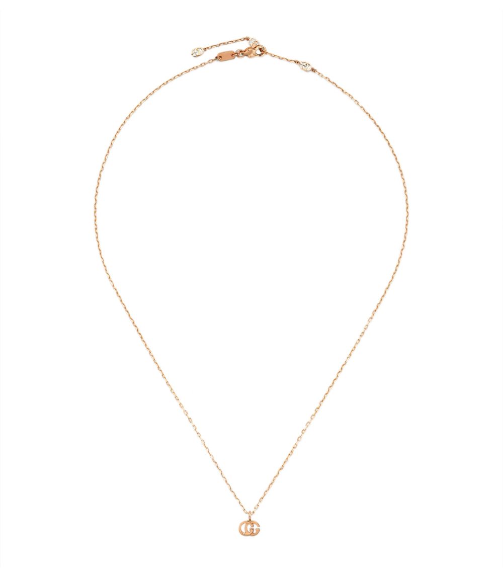 Gucci Gucci Rose Gold Double G Necklace