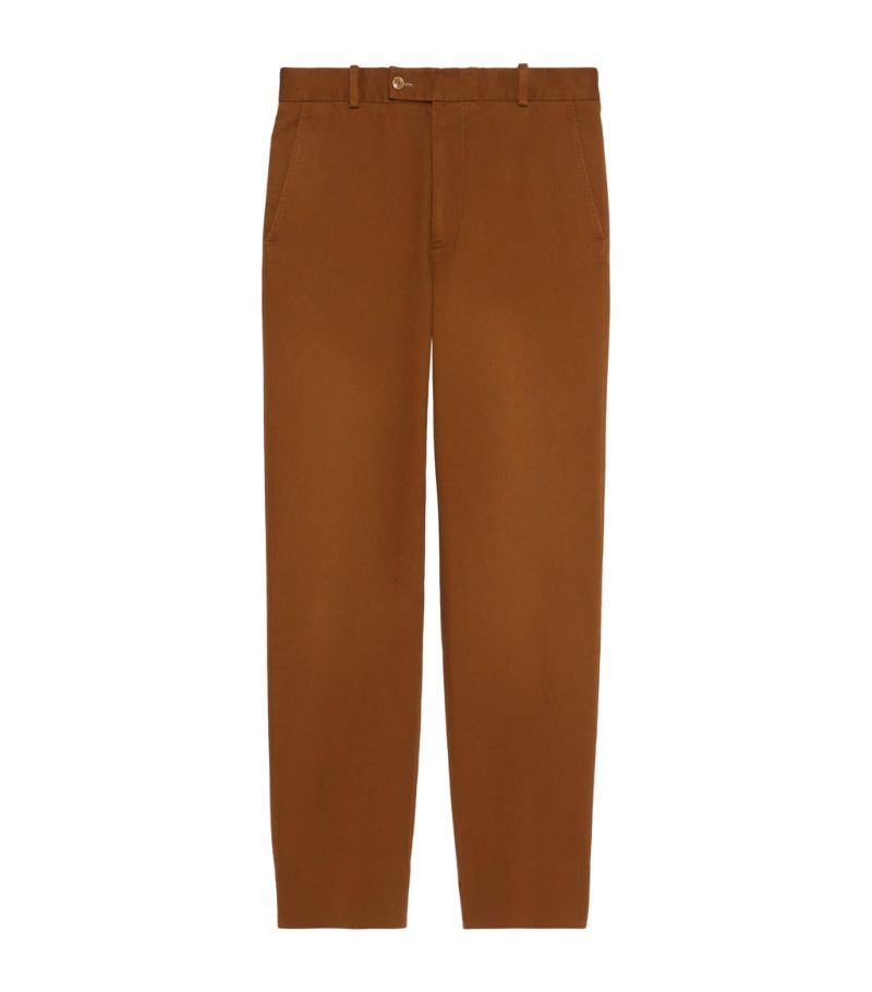 Gucci Gucci Cotton Slim-Fit Drill Trousers