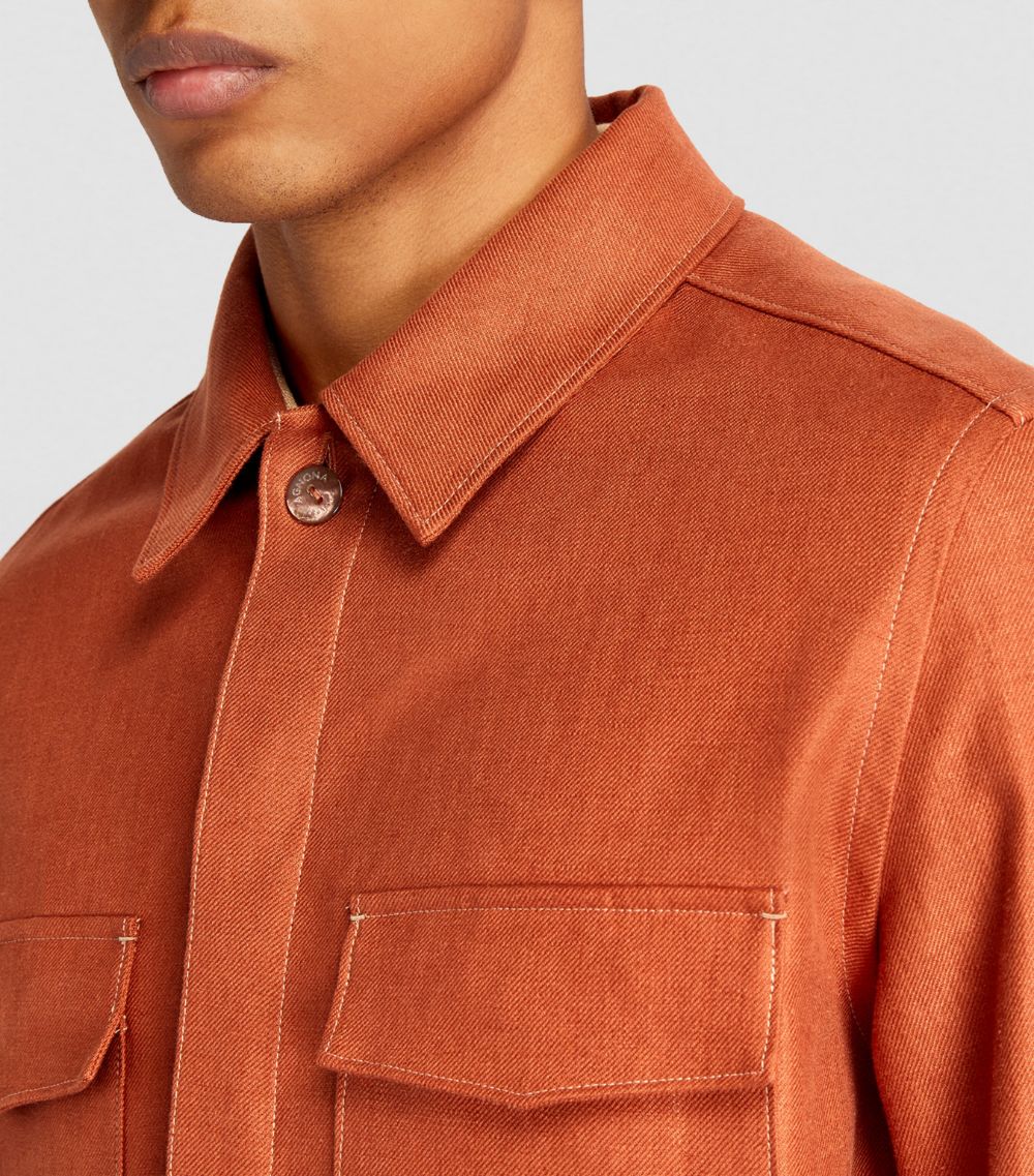 AGNONA Agnona Linen-Blend Overshirt