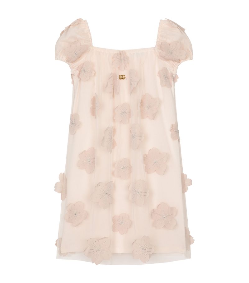 Dolce & Gabbana Dolce & Gabbana Kids Floral Appliqué Dress (8-12+ Years)