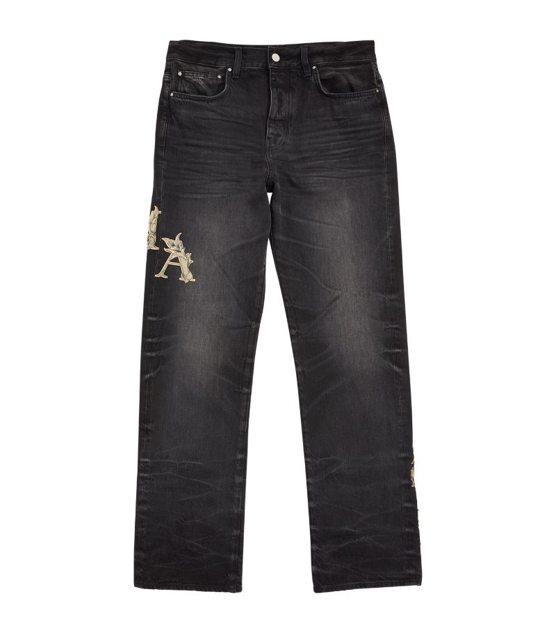 Amiri Amiri Baroque-Logo Straight Jeans