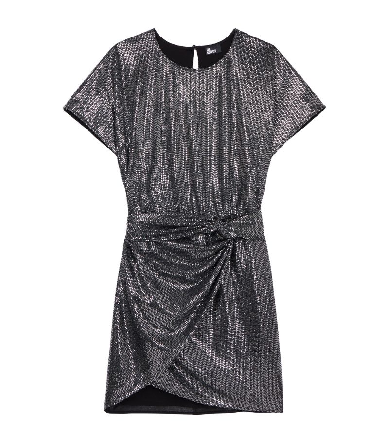 The Kooples The Kooples Metallic Draped Mini Dress