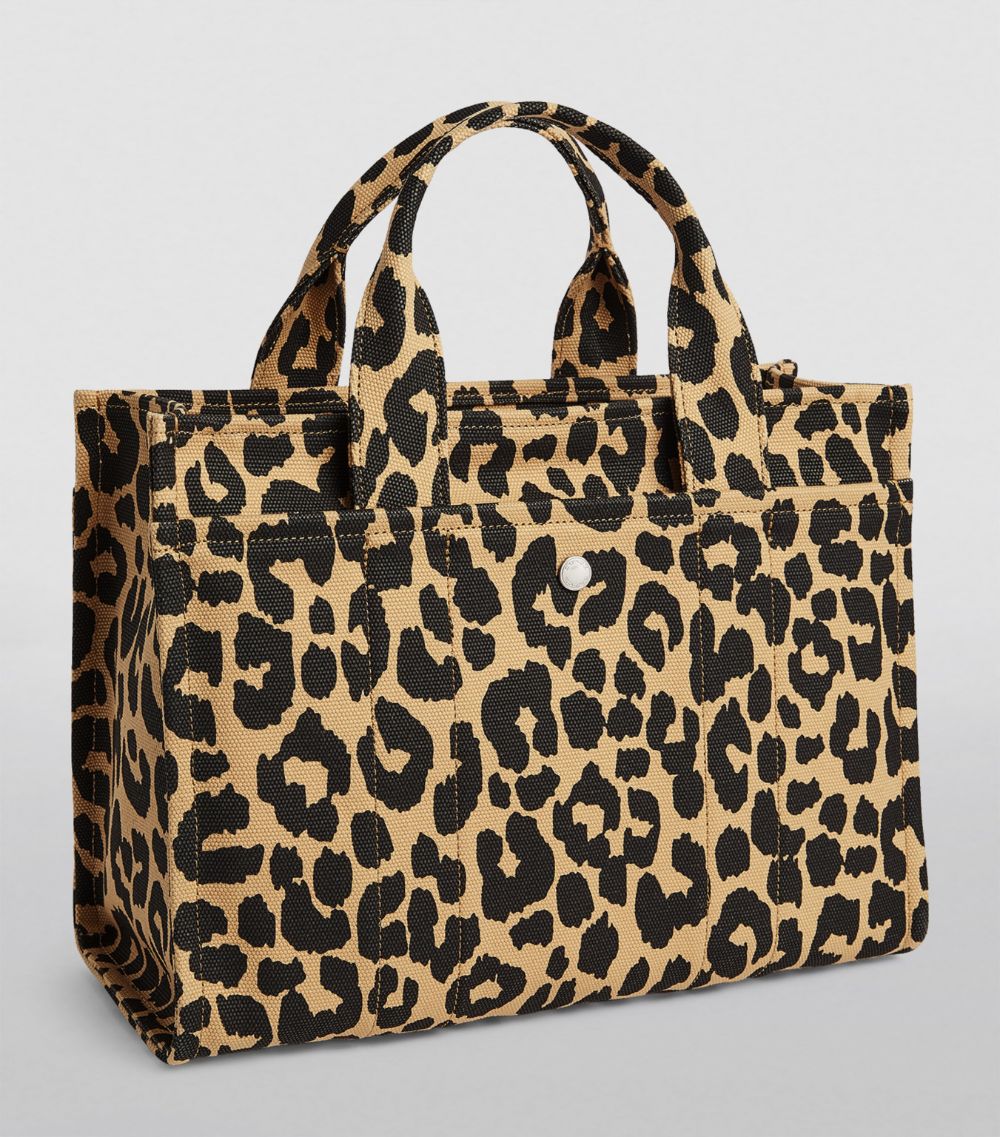 Coach Coach Canvas Leopard Print Tote Bag