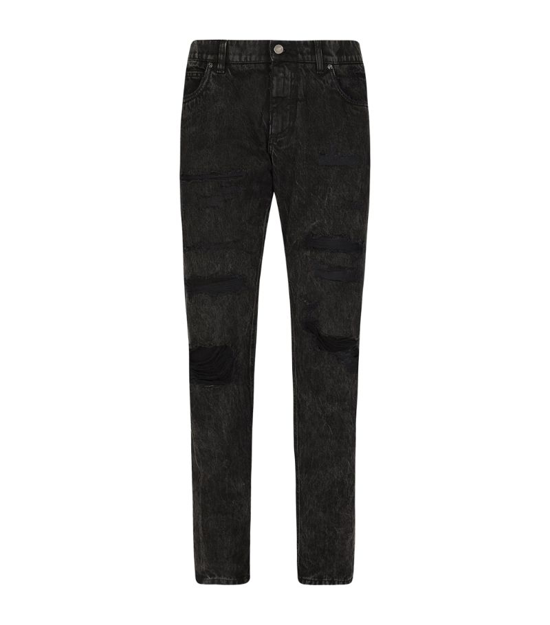 Dolce & Gabbana Dolce & Gabbana Distressed Straight Jeans