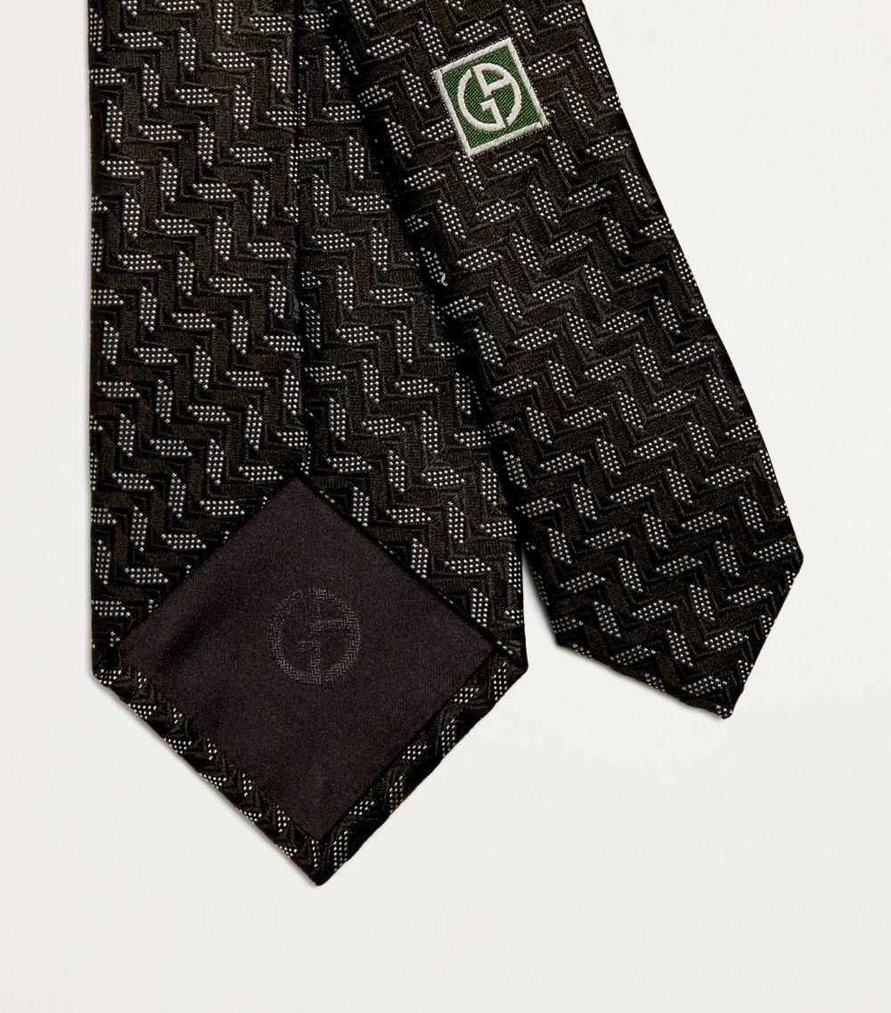 Giorgio Armani Giorgio Armani Silk Geometric Jacquard Tie