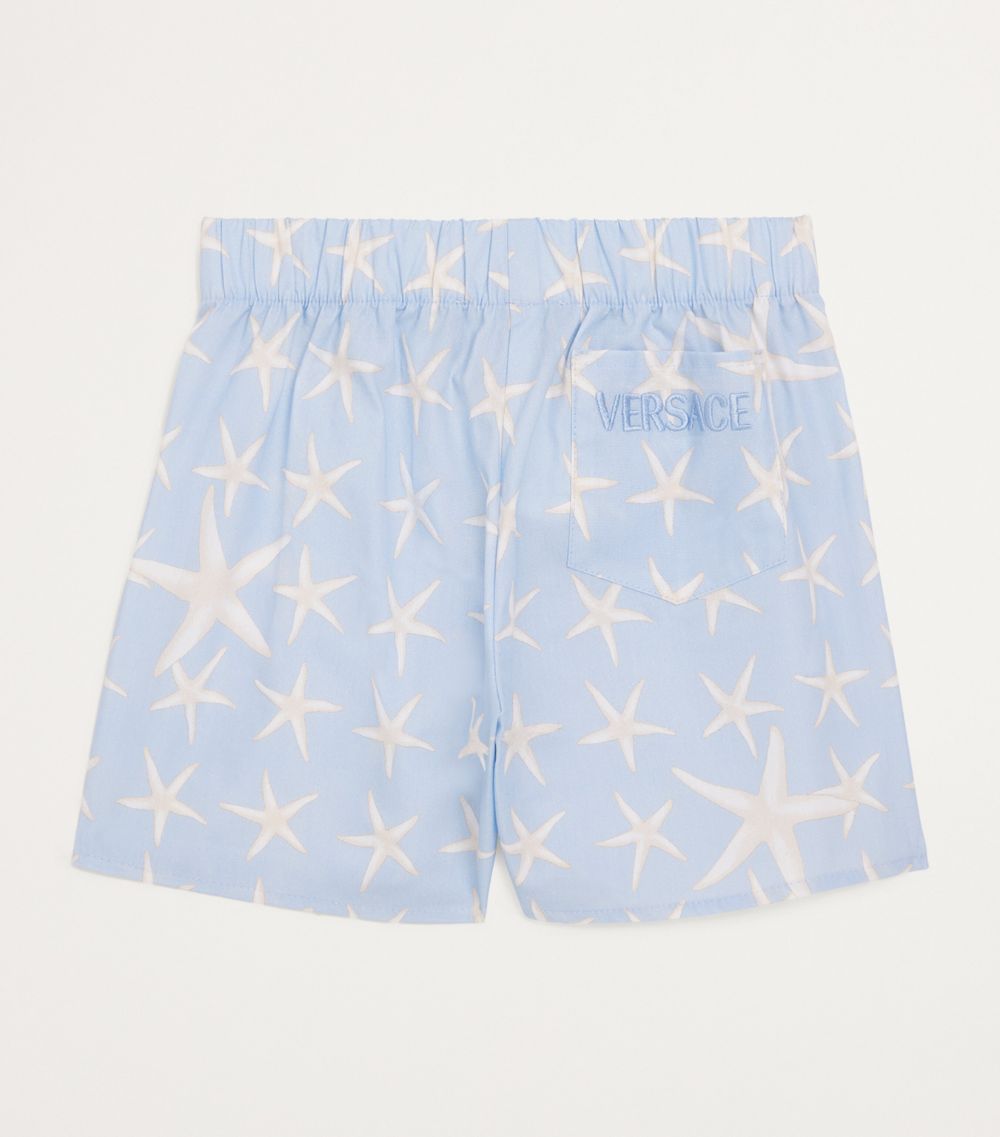 Young Versace Versace Kids Cotton Starfish Print Shorts (9-36 Months)