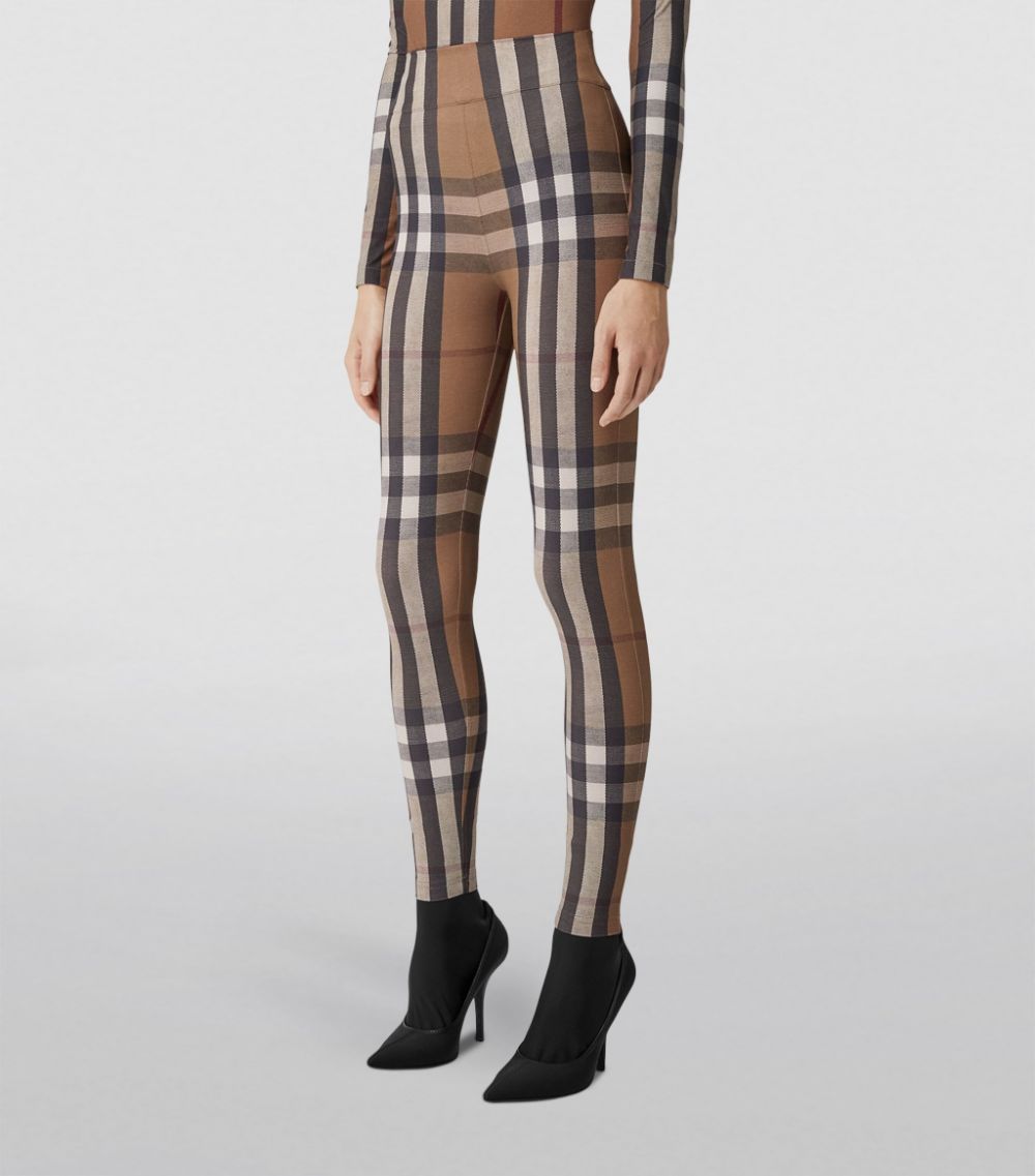 Burberry Burberry Stretch-Jersey Check Leggings