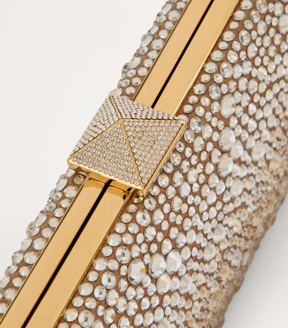 VALENTINO GARAVANI Valentino Garavani Crystal-Embellished Minaudiere Clutch Bag