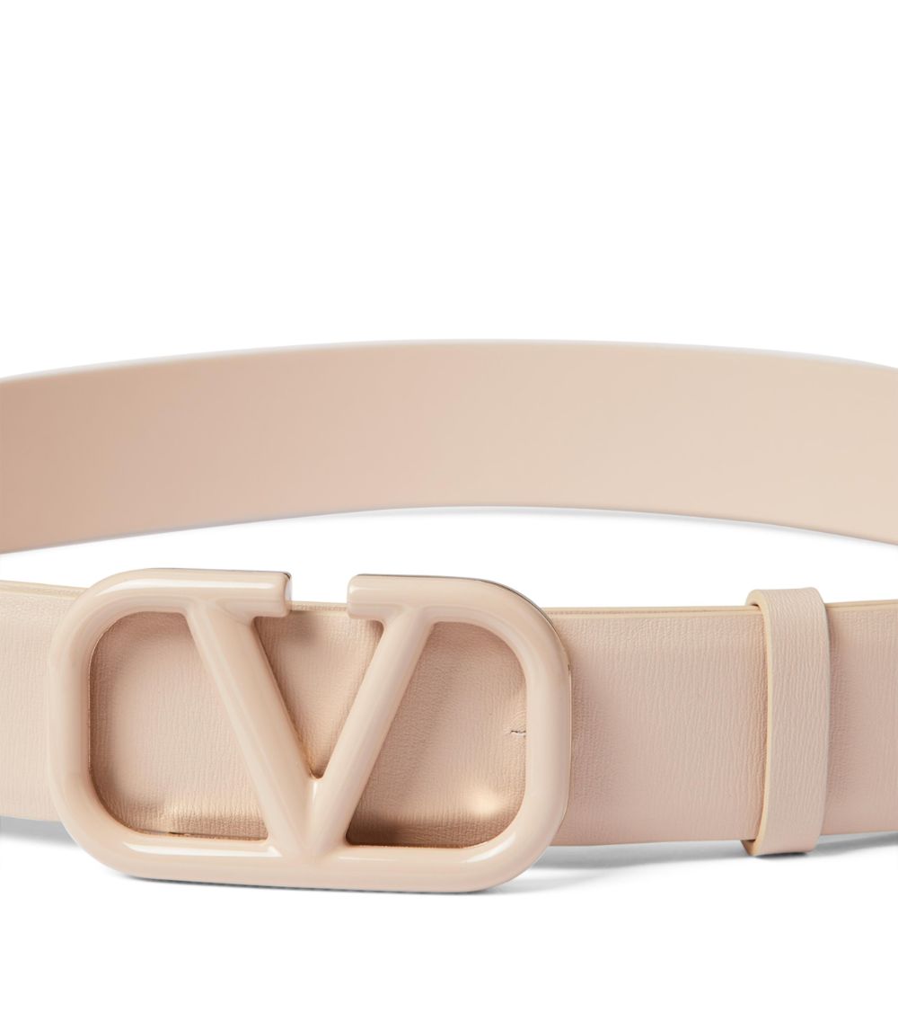 VALENTINO GARAVANI Valentino Garavani Leather Logo Belt