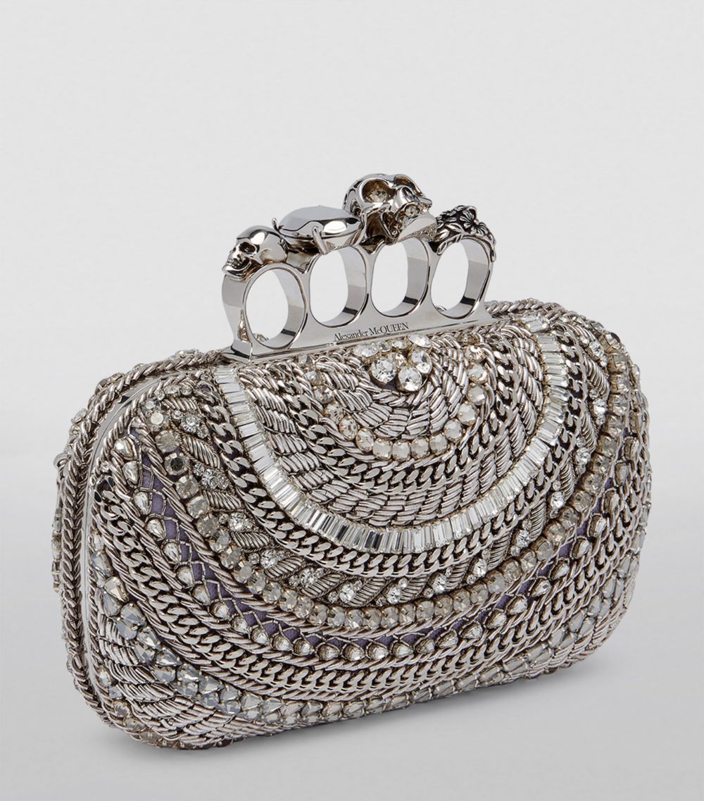 Alexander McQueen Alexander Mcqueen Embroidered Four-Ring Clutch Bag