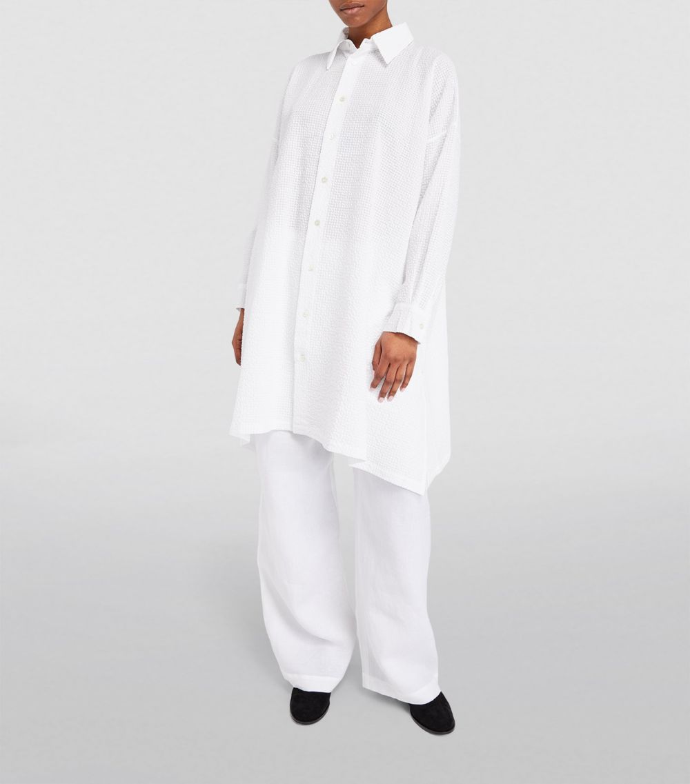 Eskandar Eskandar Cotton Seersucker Shirt Dress