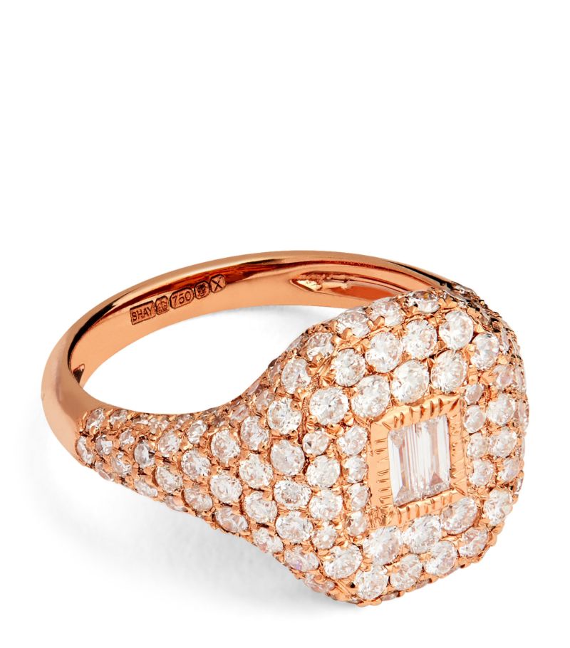 Shay Shay Rose Gold And Diamond New Modern Pinky Ring