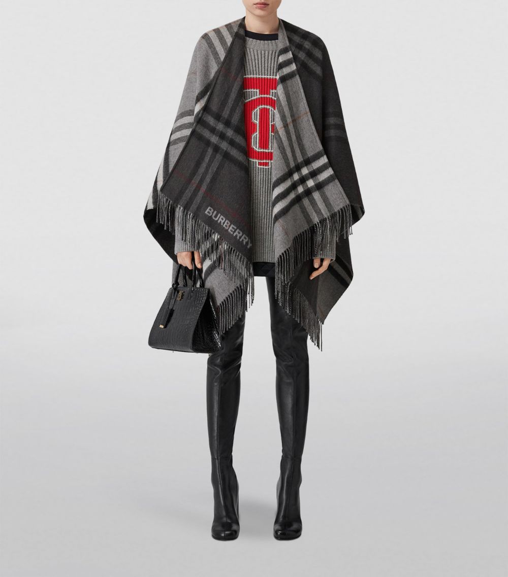 Burberry Burberry Wool-Cashmere Check Cape