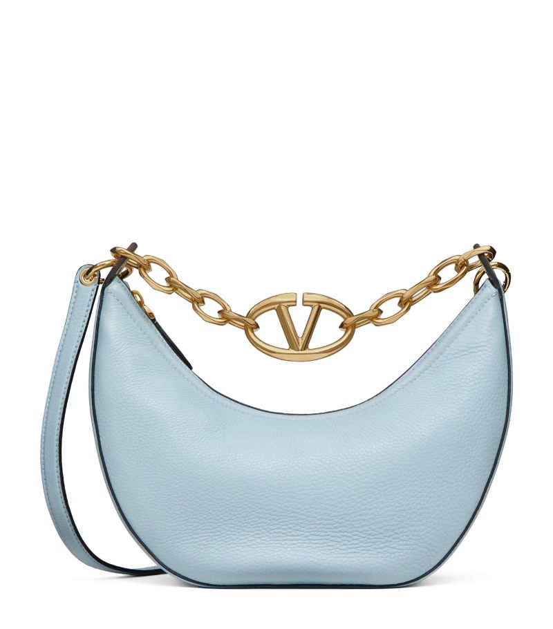 VALENTINO GARAVANI Valentino Garavani Small Leather Vlogo Moon Shoulder Bag