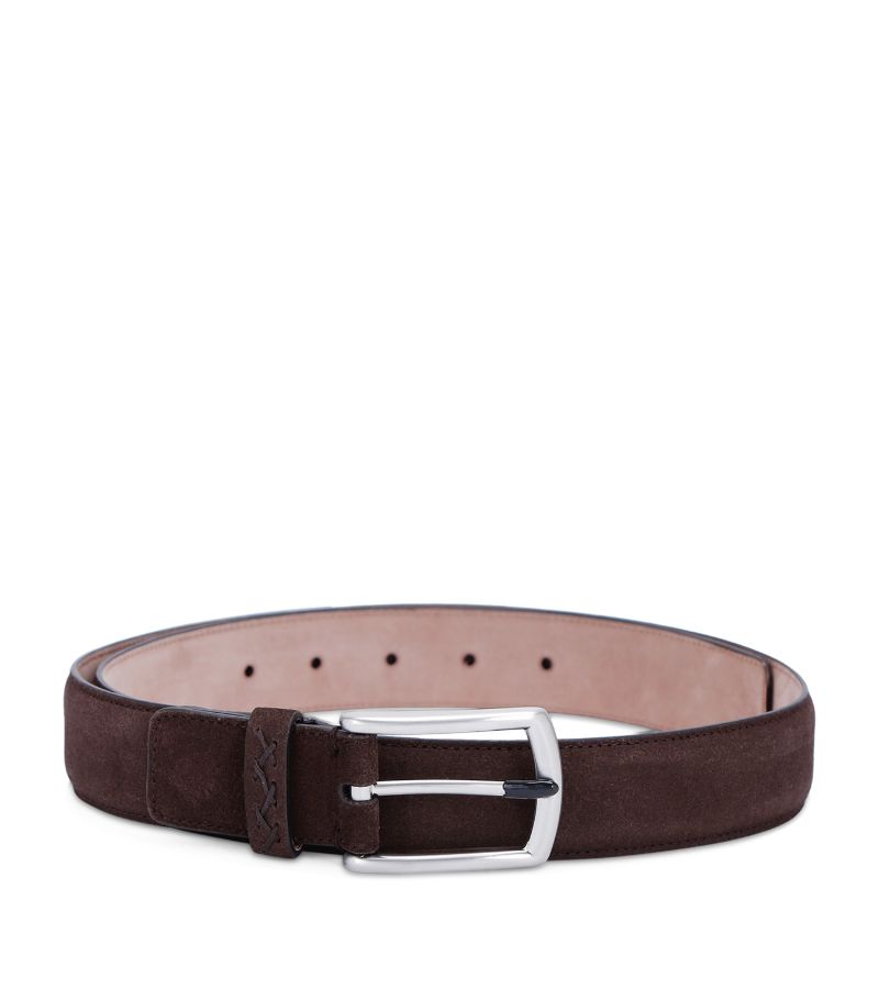 zegna Zegna Suede Triple Stitch Belt