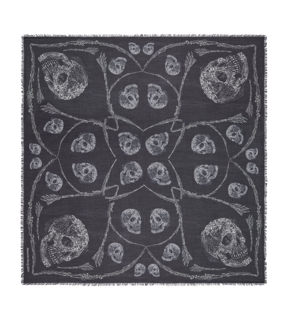 Alexander McQueen Alexander Mcqueen Crystal Skull Scarf