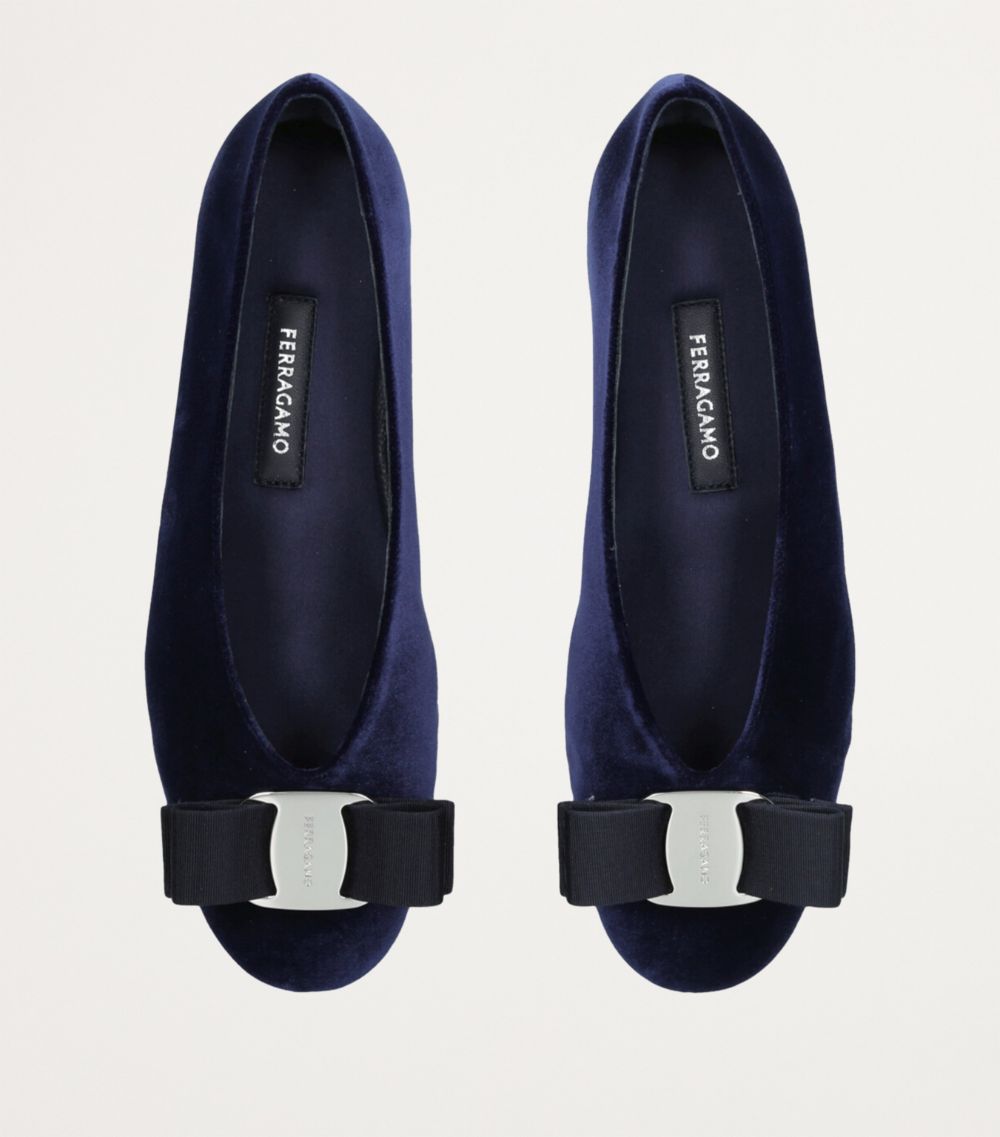 Ferragamo Ferragamo Velvet Vanna Ballet Flats