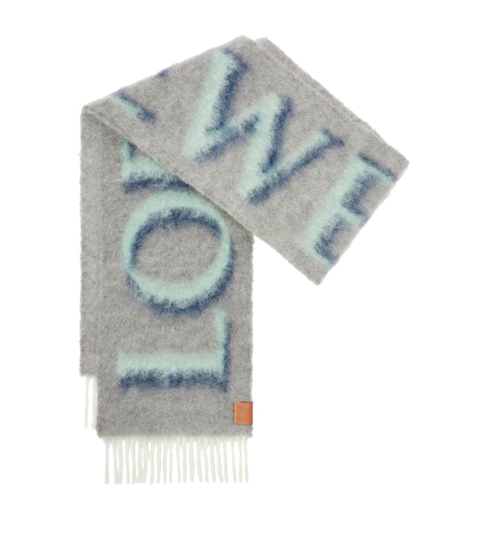 Loewe Loewe Wool-Blend Logo Scarf