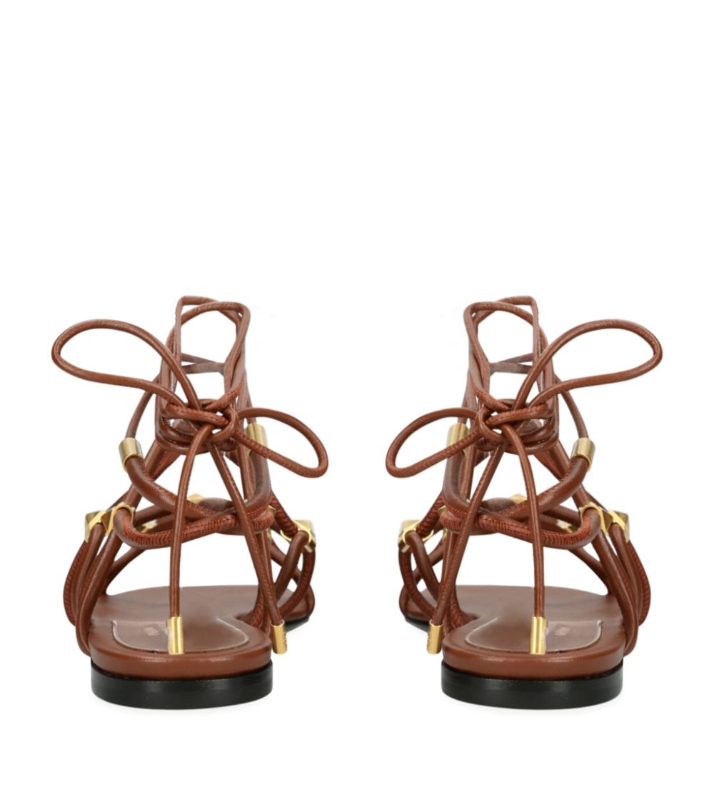 VALENTINO GARAVANI Valentino Garavani Leather Rockstud Gladiator Sandals