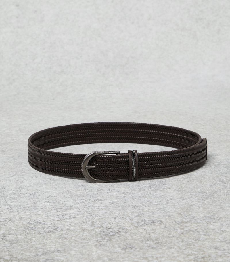 Brunello Cucinelli Brunello Cucinelli Leather Braided Belt