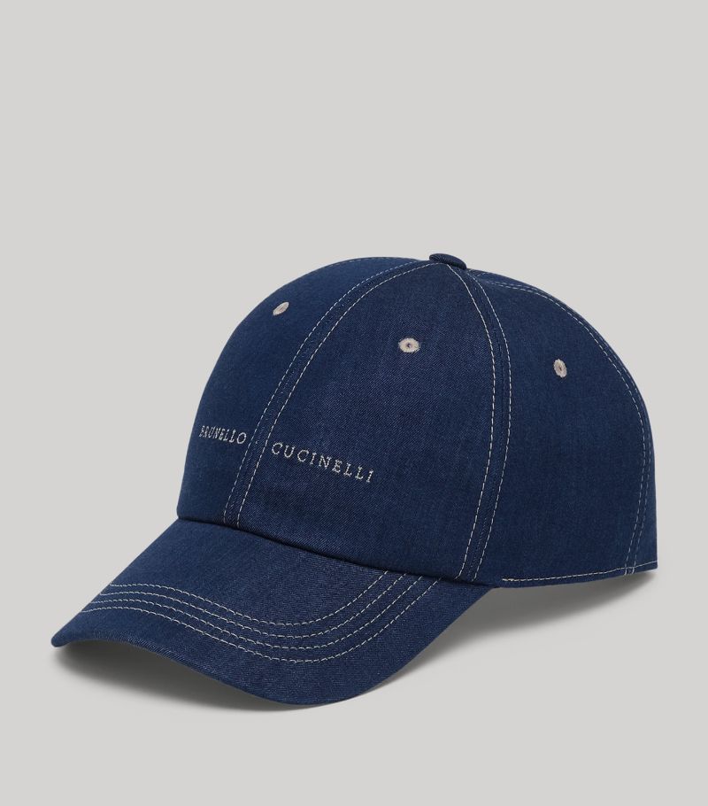 Brunello Cucinelli Brunello Cucinelli Denim Logo Baseball Cap