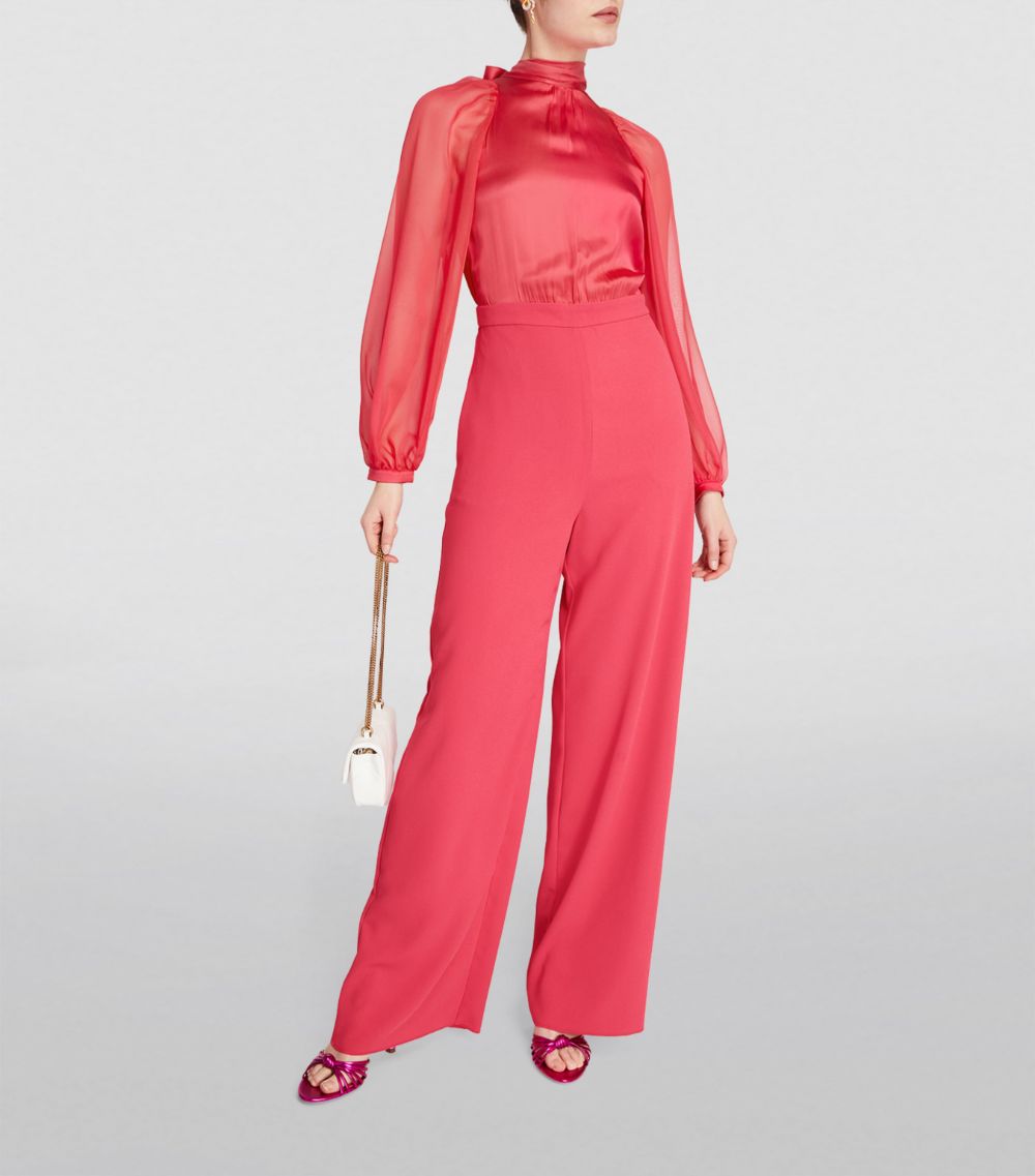 Max & Co. Max & Co. Crepe-Satin-Chiffon Jumpsuit