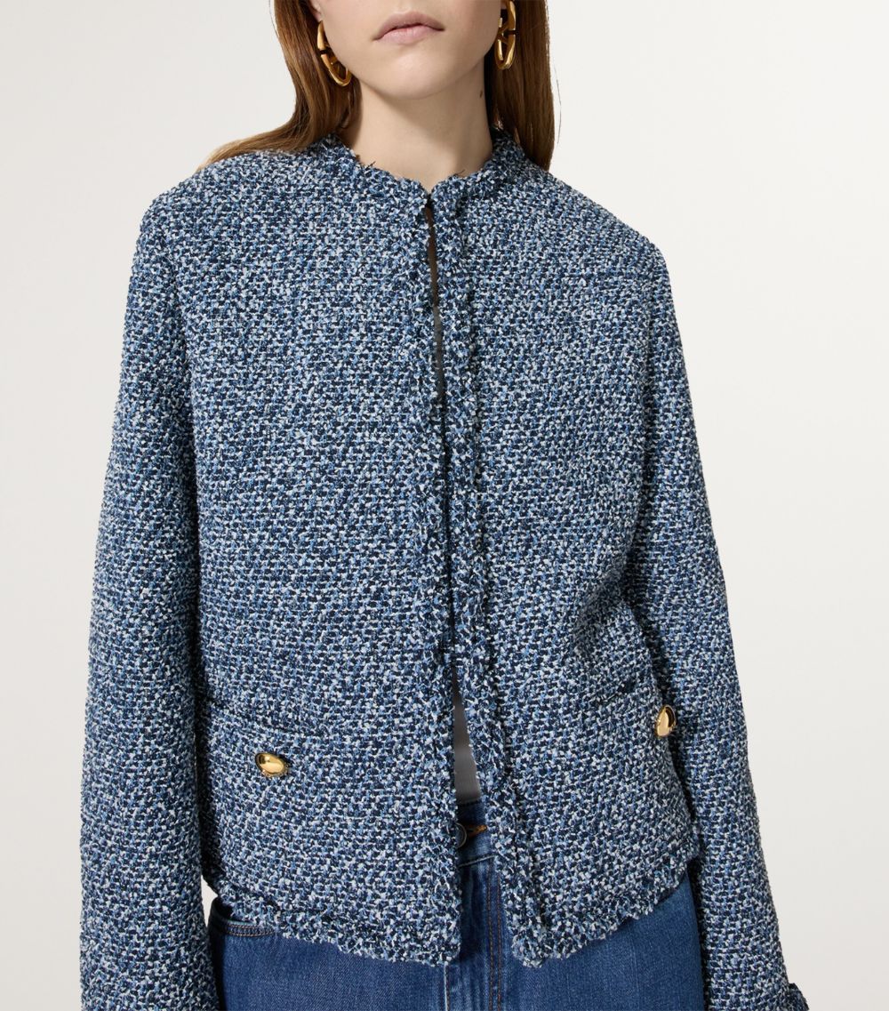 VALENTINO GARAVANI Valentino Garavani Tweed-Denim Textured Jacket