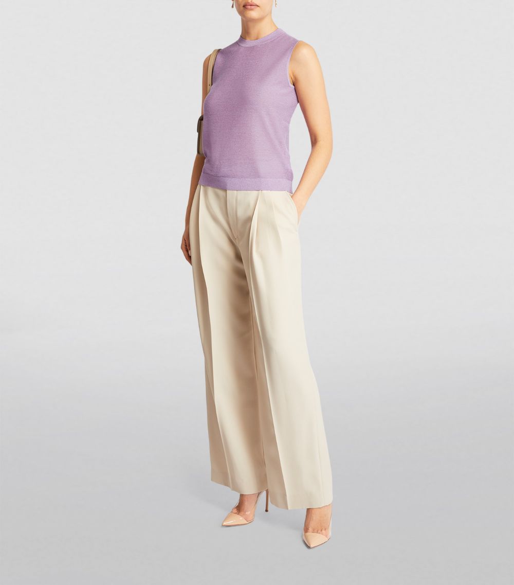 St. John St. John Lurex Knit Tank Top