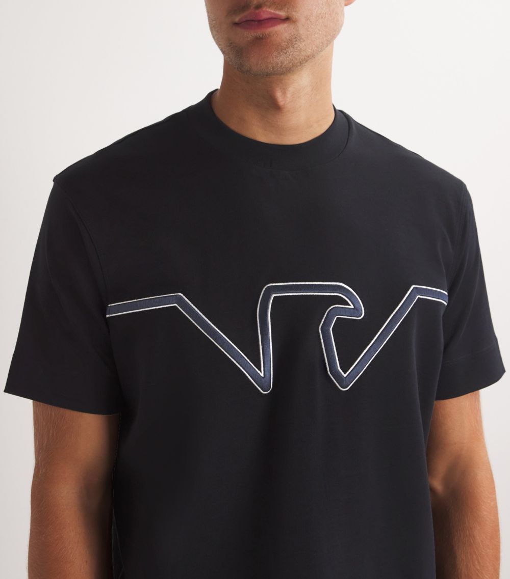 Emporio Armani Emporio Armani Embroidered Eagle T-Shirt