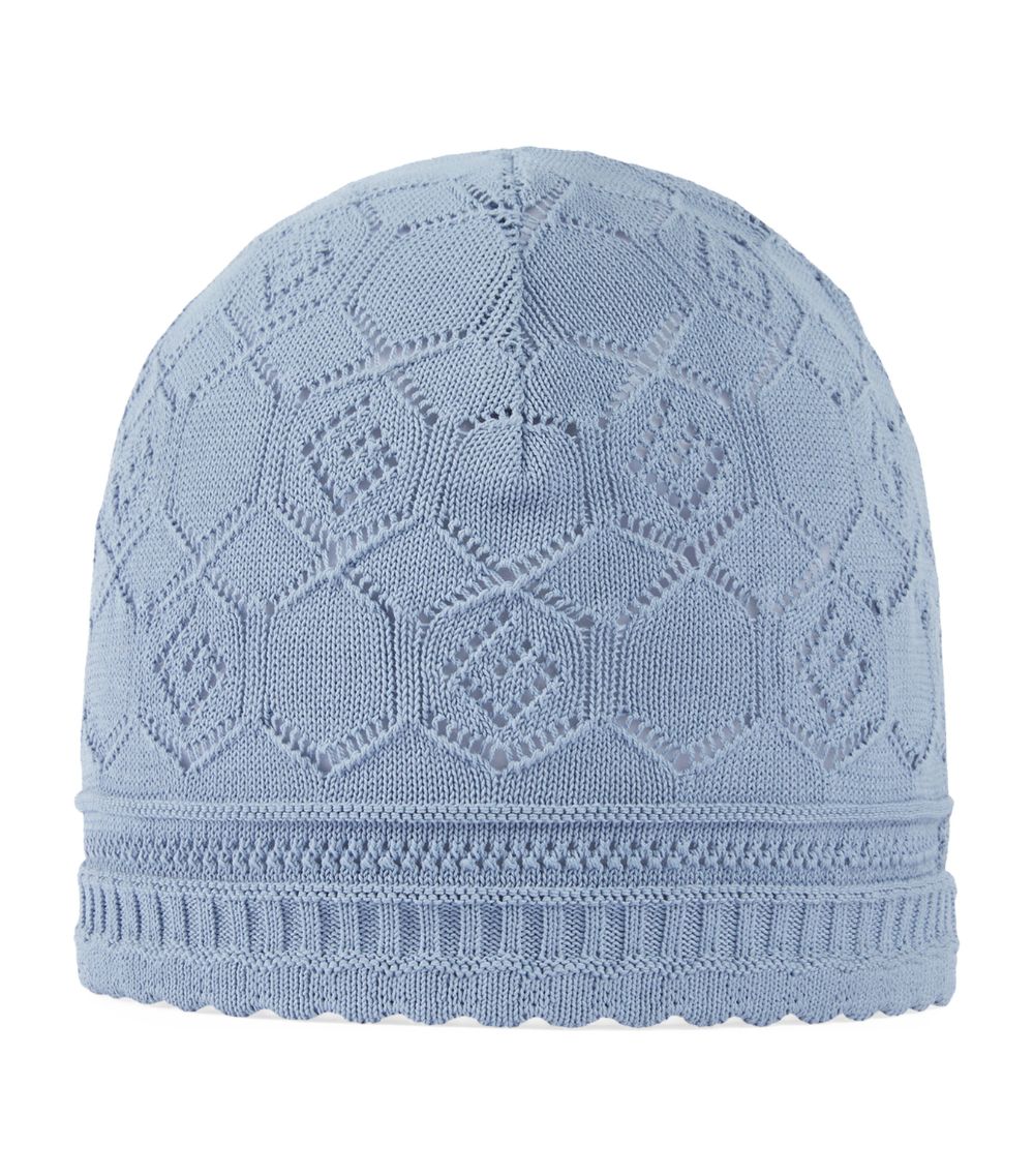 Gucci Gucci Kids Knitted Square-G Hat