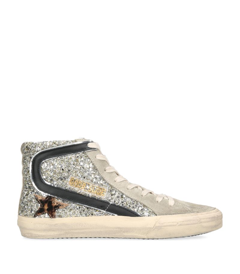 Golden Goose Golden Goose Leather Slide High-Top Sneakers