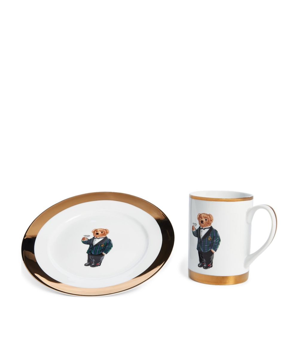 Ralph Lauren Home Ralph Lauren Home Set of 4 Thompson Polo Bear Dessert Plates (8cm)