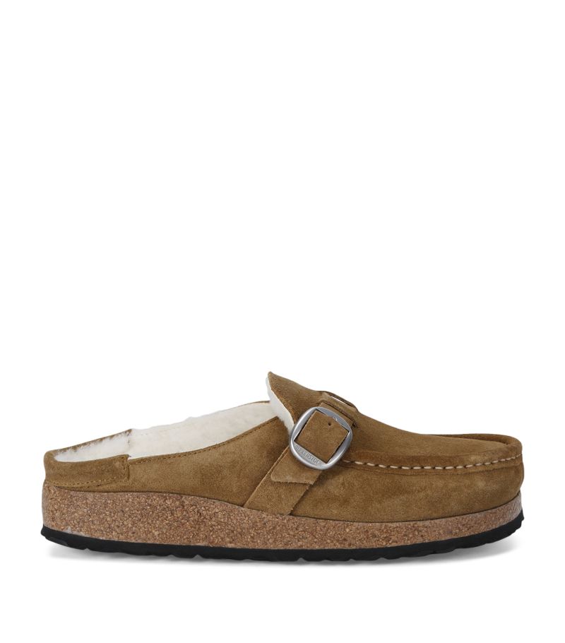 Birkenstock Birkenstock Suede Buckley Shearling Mules