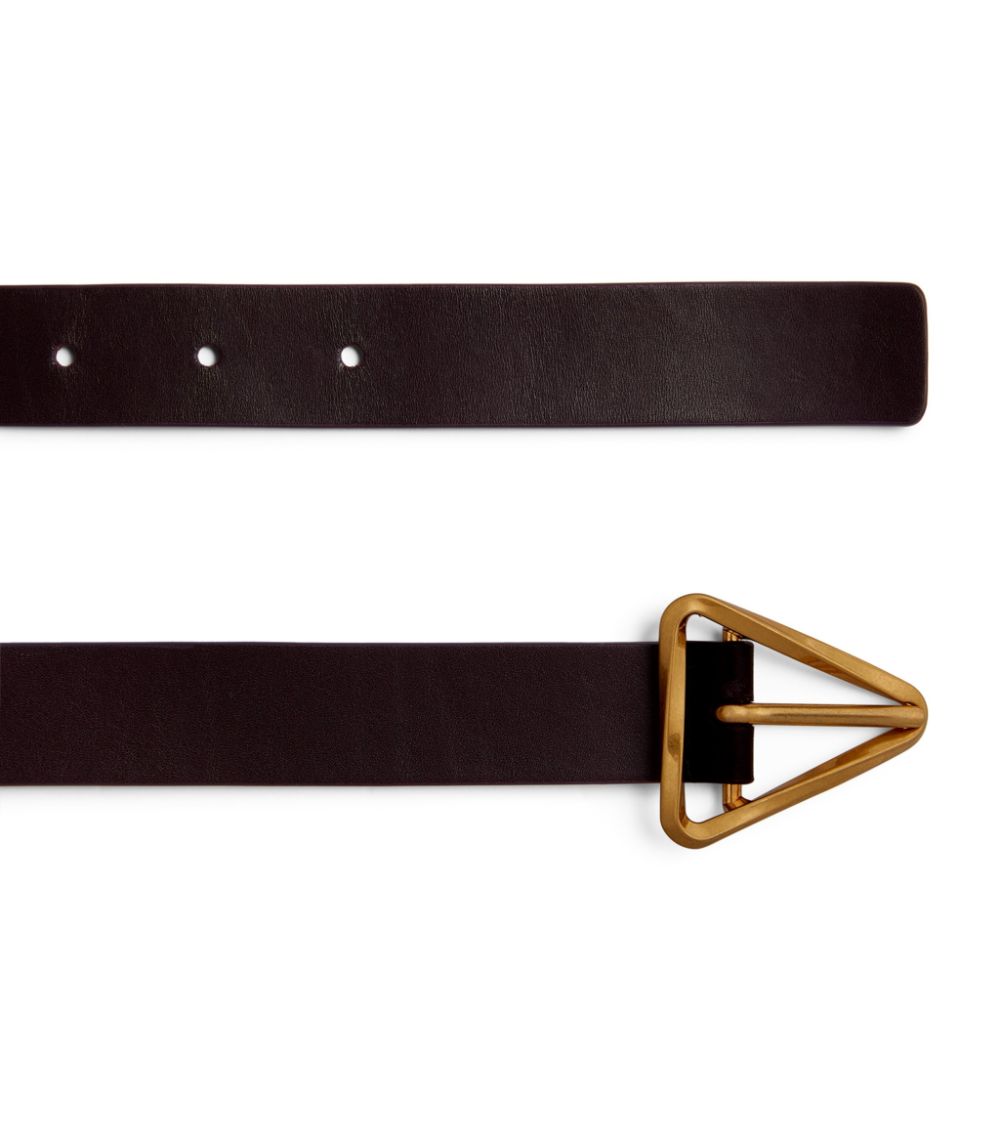 Bottega Veneta Bottega Veneta Leather Triangle Grasp Belt