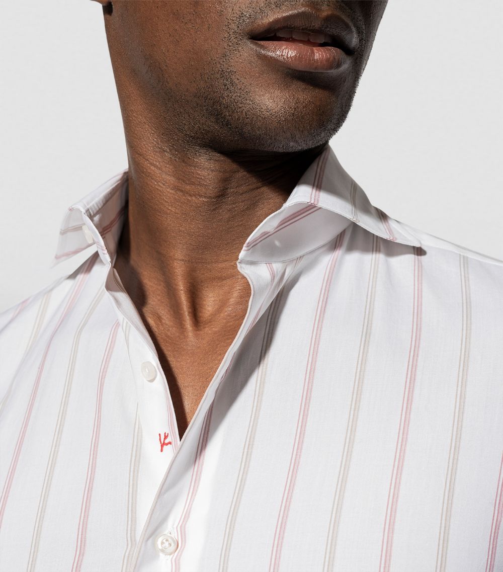 Isaia Isaia Cotton Striped Dress Shirt