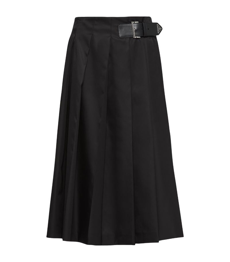 Prada Prada Re-Nylon Pleated Midi Skirt