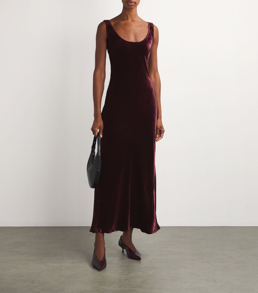 Polo Ralph Lauren Polo Ralph Lauren Silk-Blend Velvet Maxi Dress