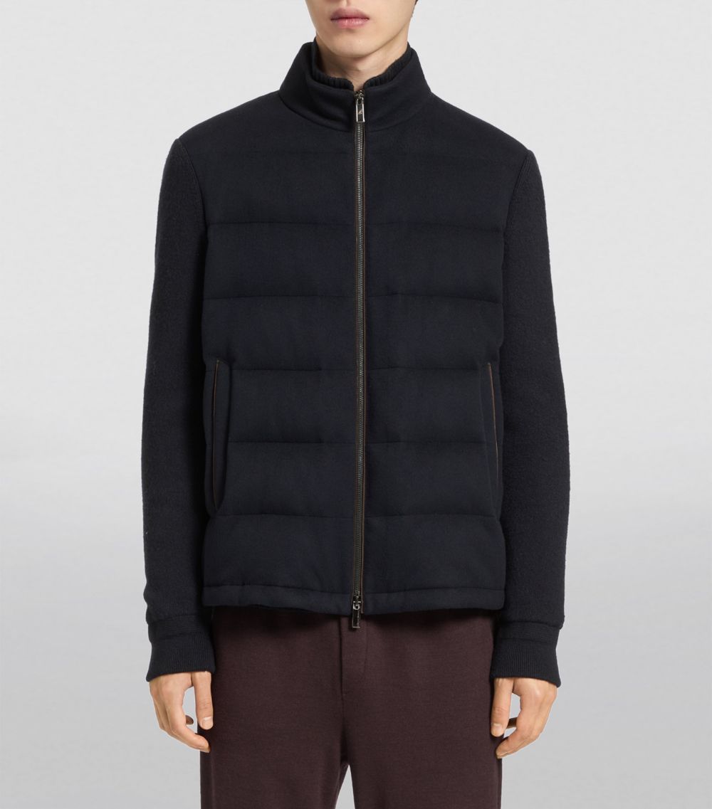 zegna Zegna Wool Zip-Front Padded Jacket